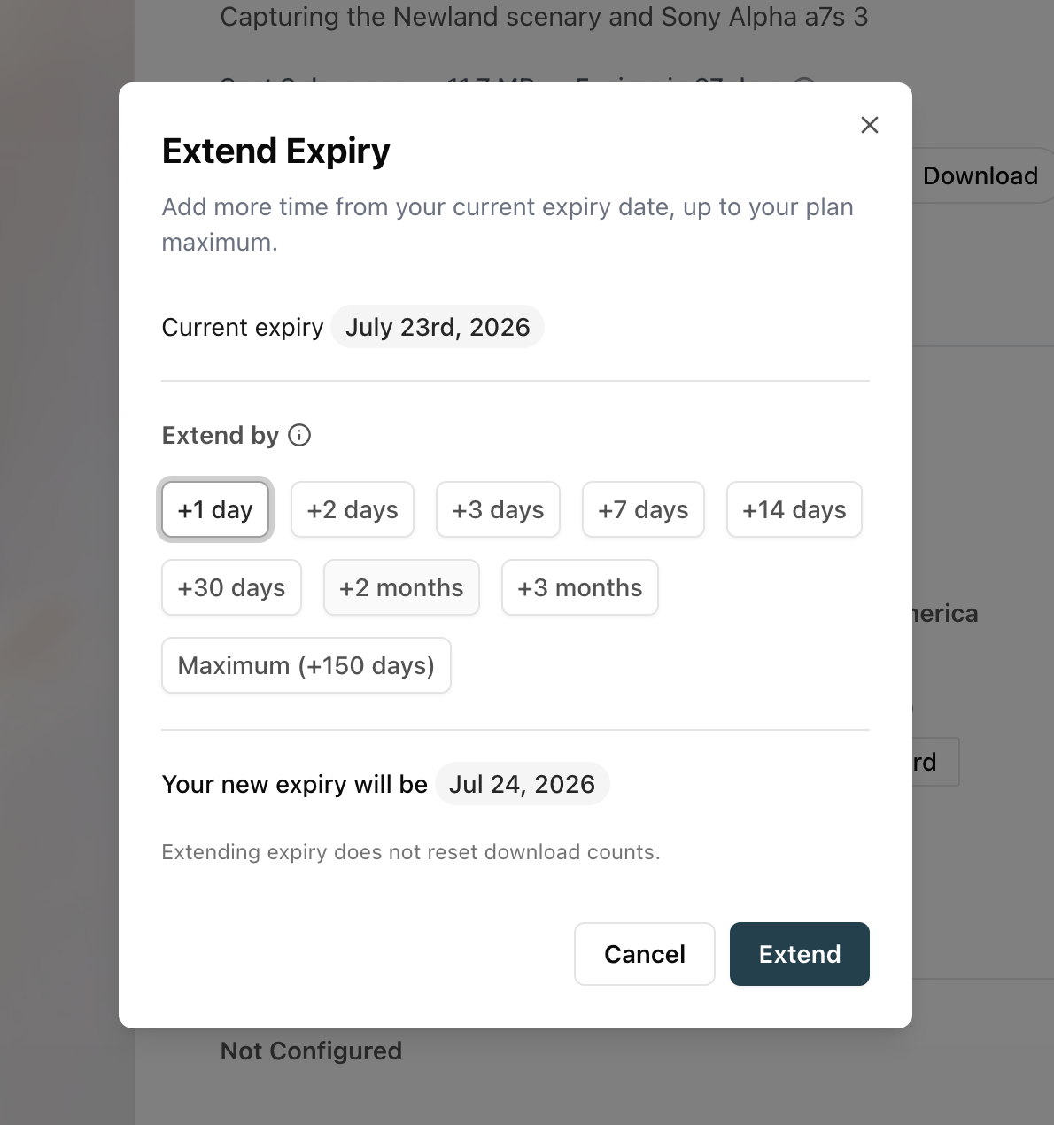 Keep Transfers Available Longer